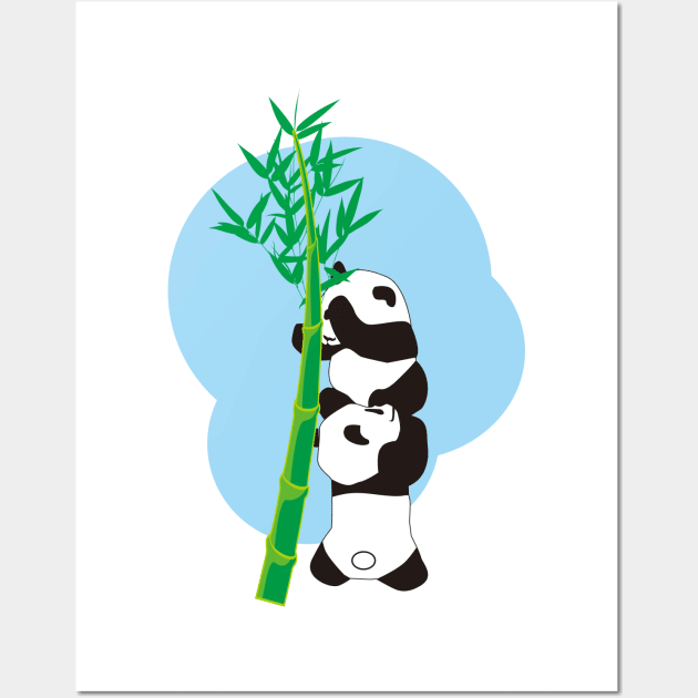 Panda and Bamboo 4 Wall Art by Jack Wolfie Gallery